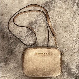 Michael Kors Metallic Gold Crossbody
